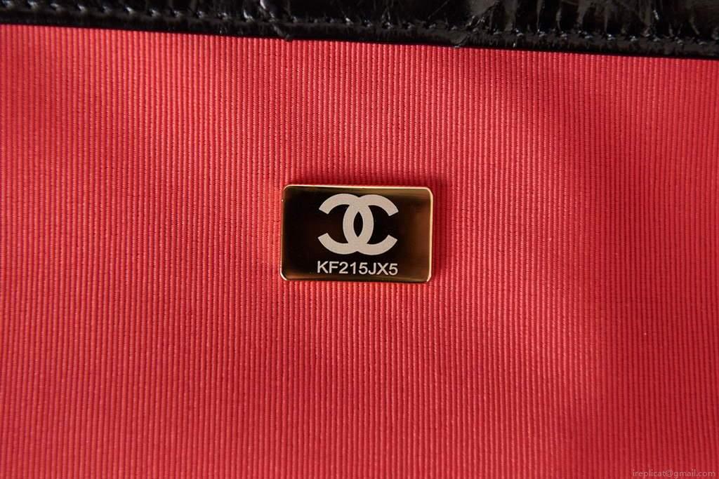 Chanel Shopping Bag Tote AS3261 Black with White