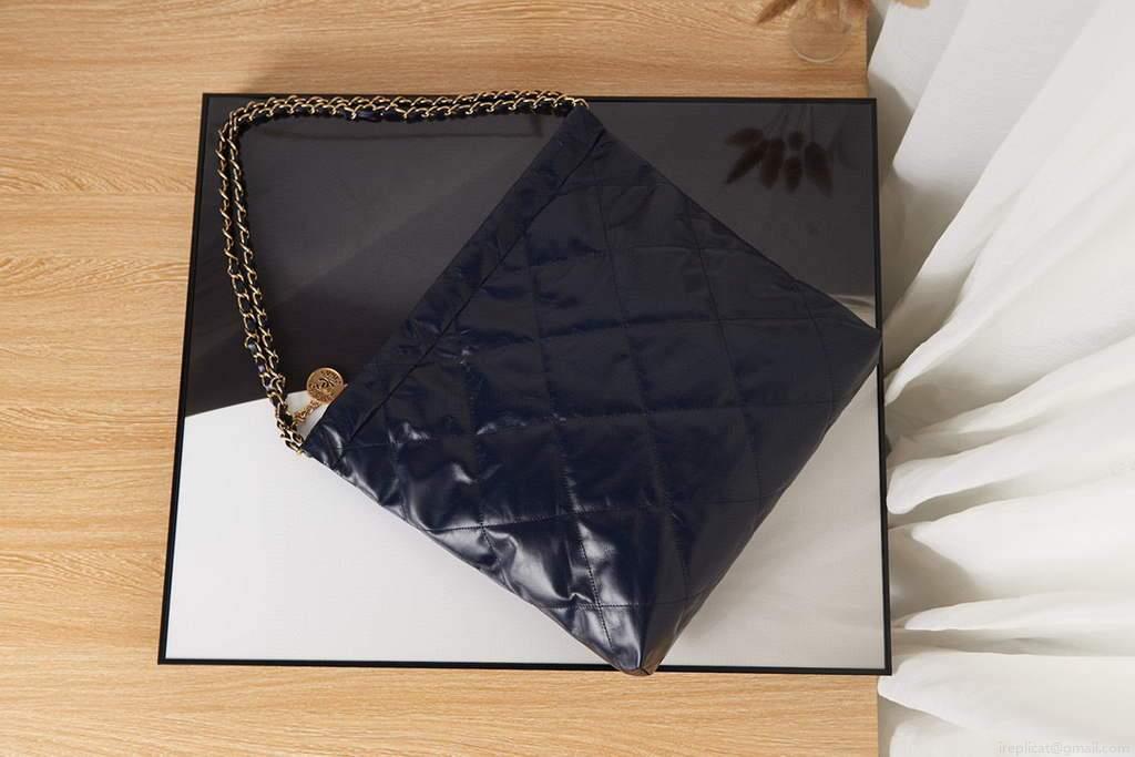 Chanel Shopping Bag Tote AS3261 Navy Blue