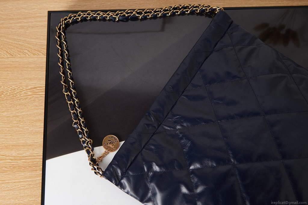Chanel Shopping Bag Tote AS3261 Navy Blue