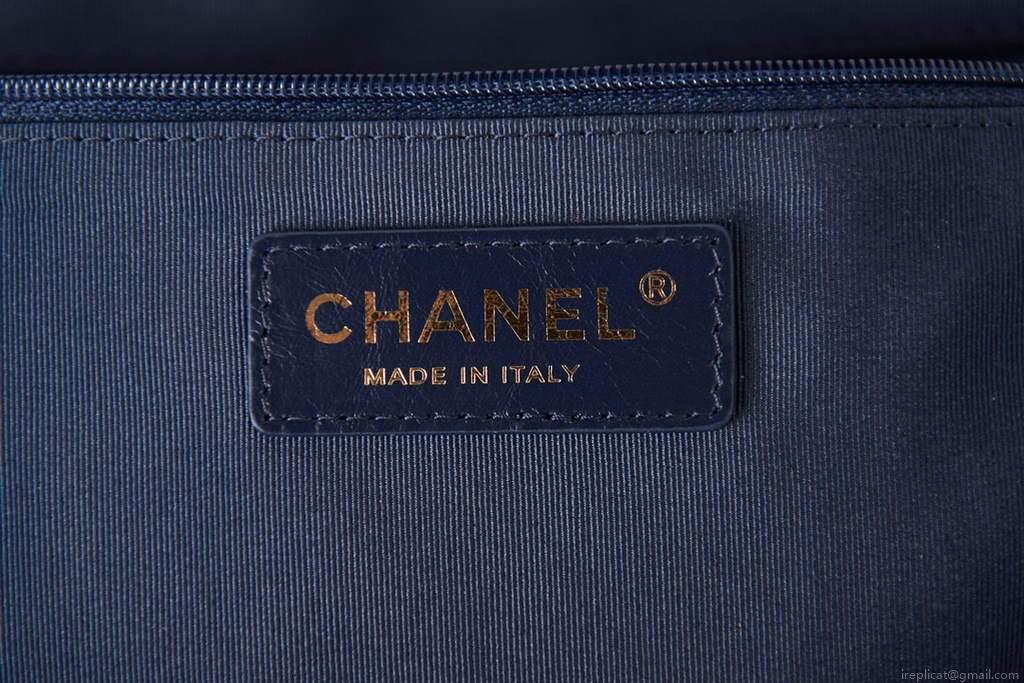 Chanel Shopping Bag Tote AS3261 Navy Blue