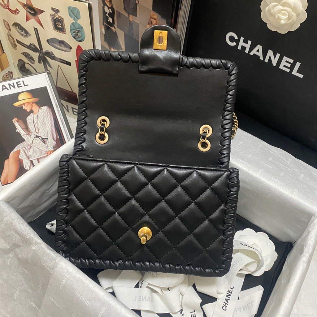 Chanel AS2496 Flap Bag Shoulder Bag Black
