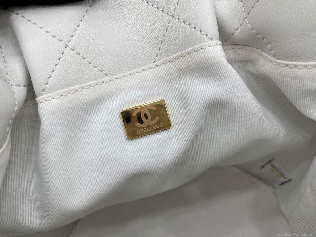 Chanel AS2859 Bucket Bag Lambskin White