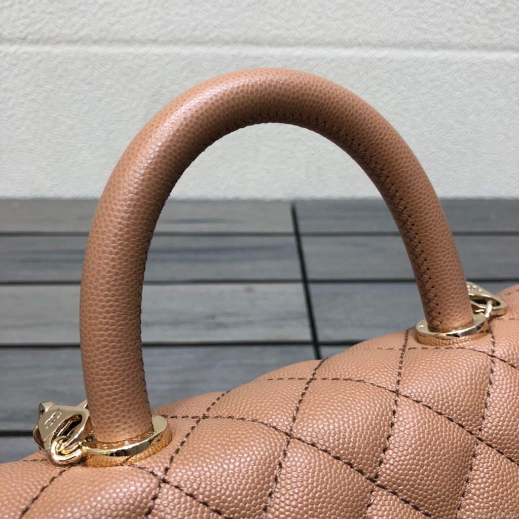 Chanel A92990 Medium Flap Bag With Top Handle Bag Brown