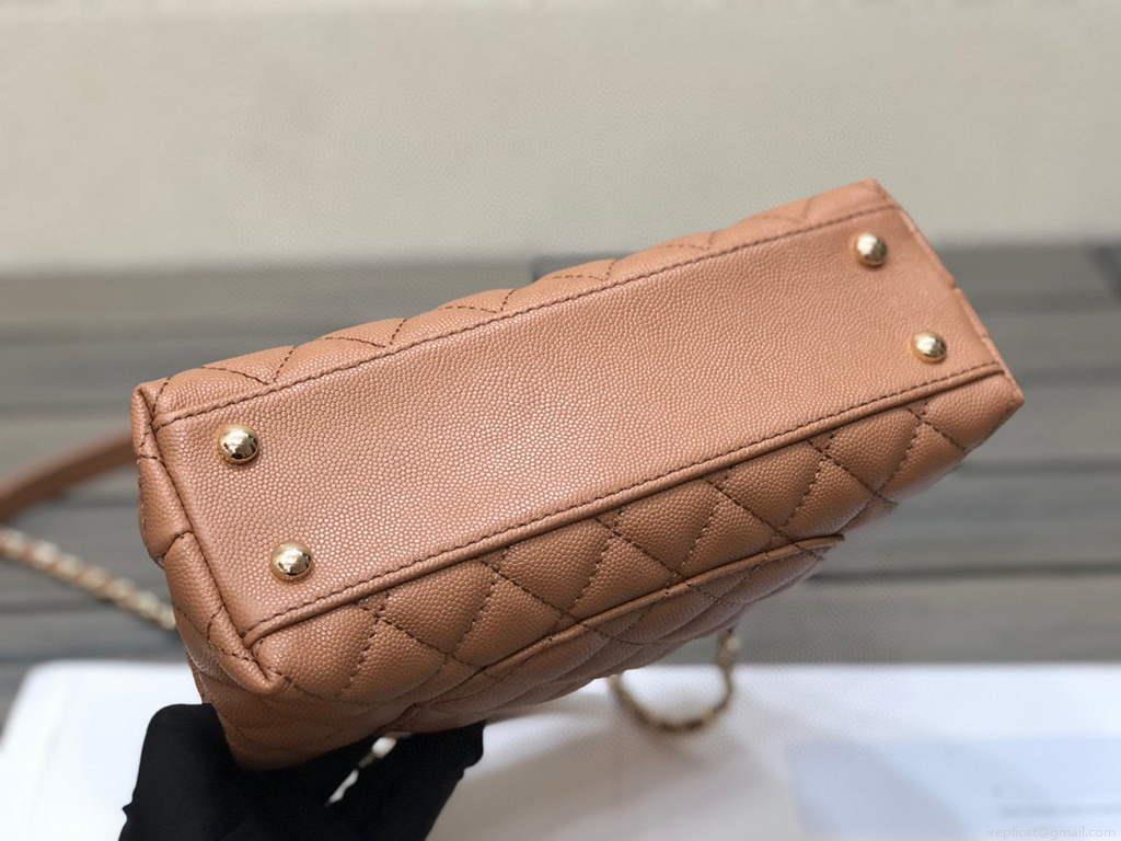 Chanel A92990 Medium Flap Bag With Top Handle Bag Brown