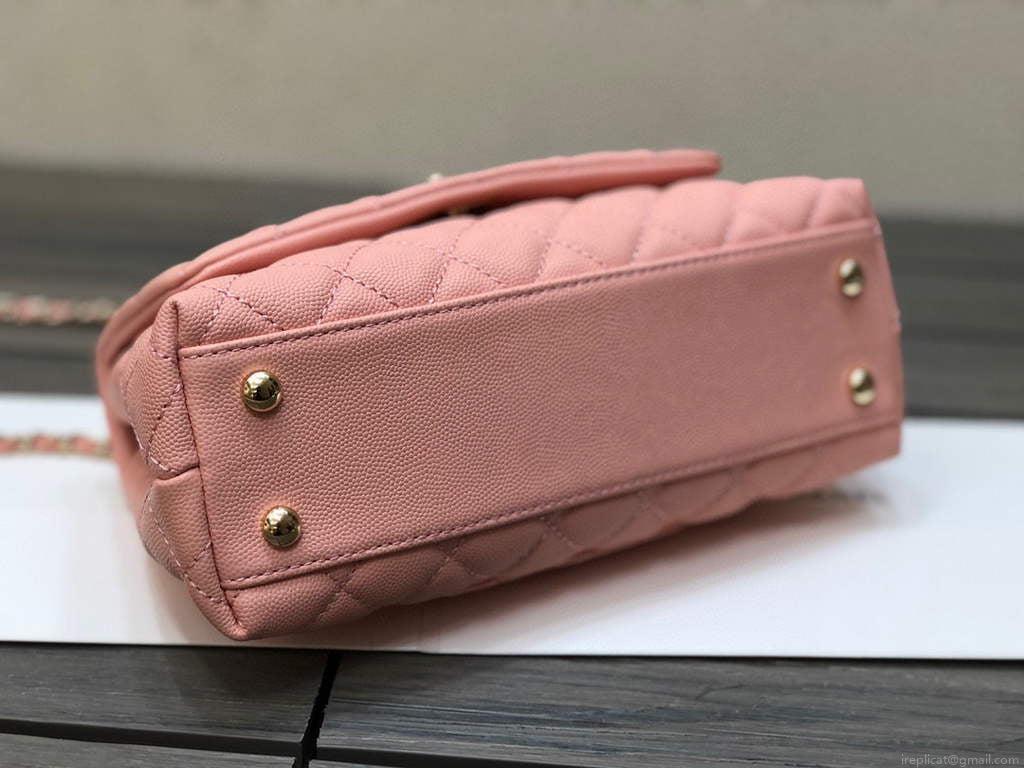 Chanel A92990 Medium Flap Bag With Top Handle Bag Pink