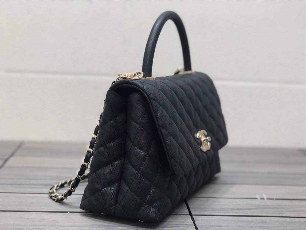 Chanel A92991 Large Flap Bag With Top Handle handBag Black