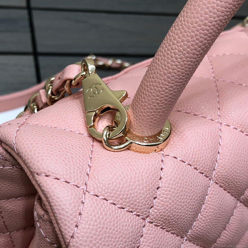 Chanel A92991 Large Flap Bag With Top Handle handBag Pink