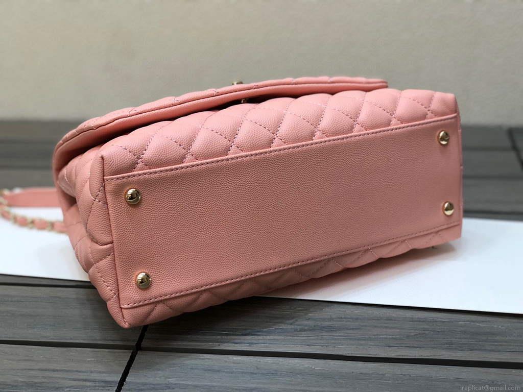 Chanel A92991 Large Flap Bag With Top Handle handBag Pink