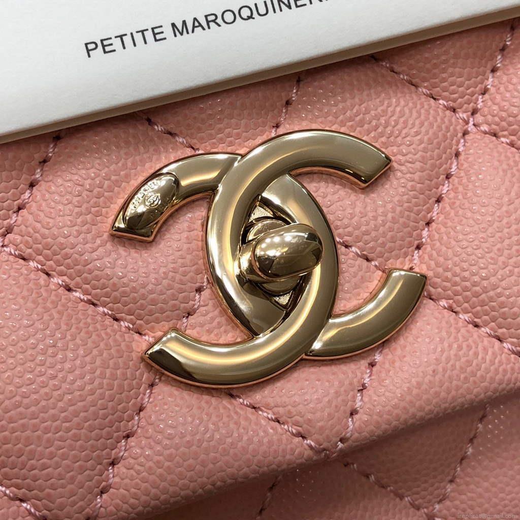 Chanel A92991 Large Flap Bag With Top Handle handBag Pink