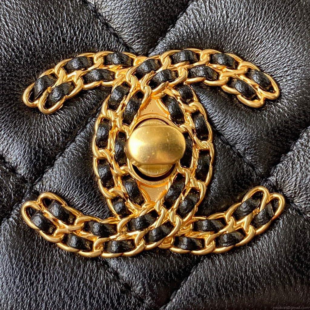 Chanel AS2975 Small Flap Bag Lambskin Black