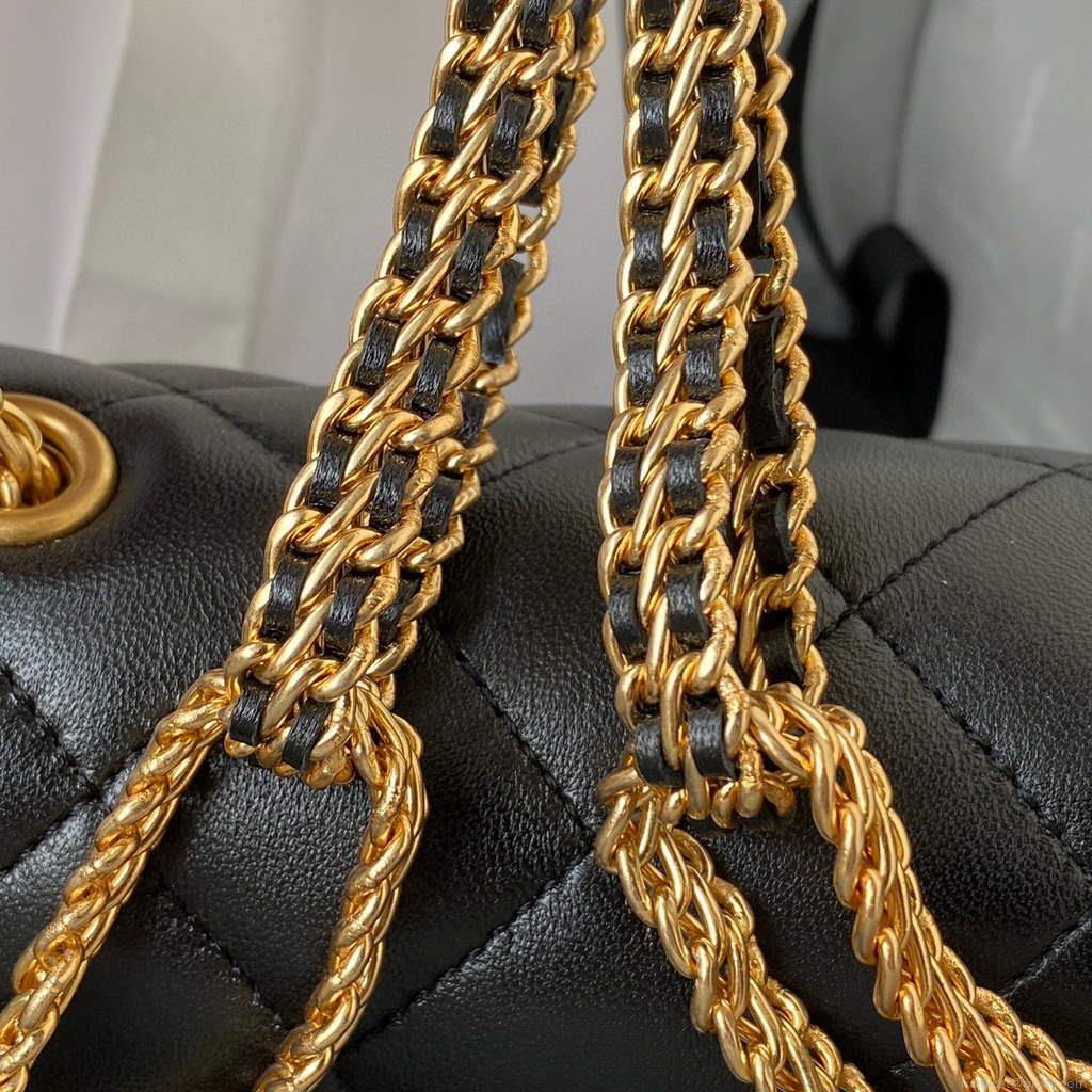 Chanel AS2975 Small Flap Bag Lambskin Black