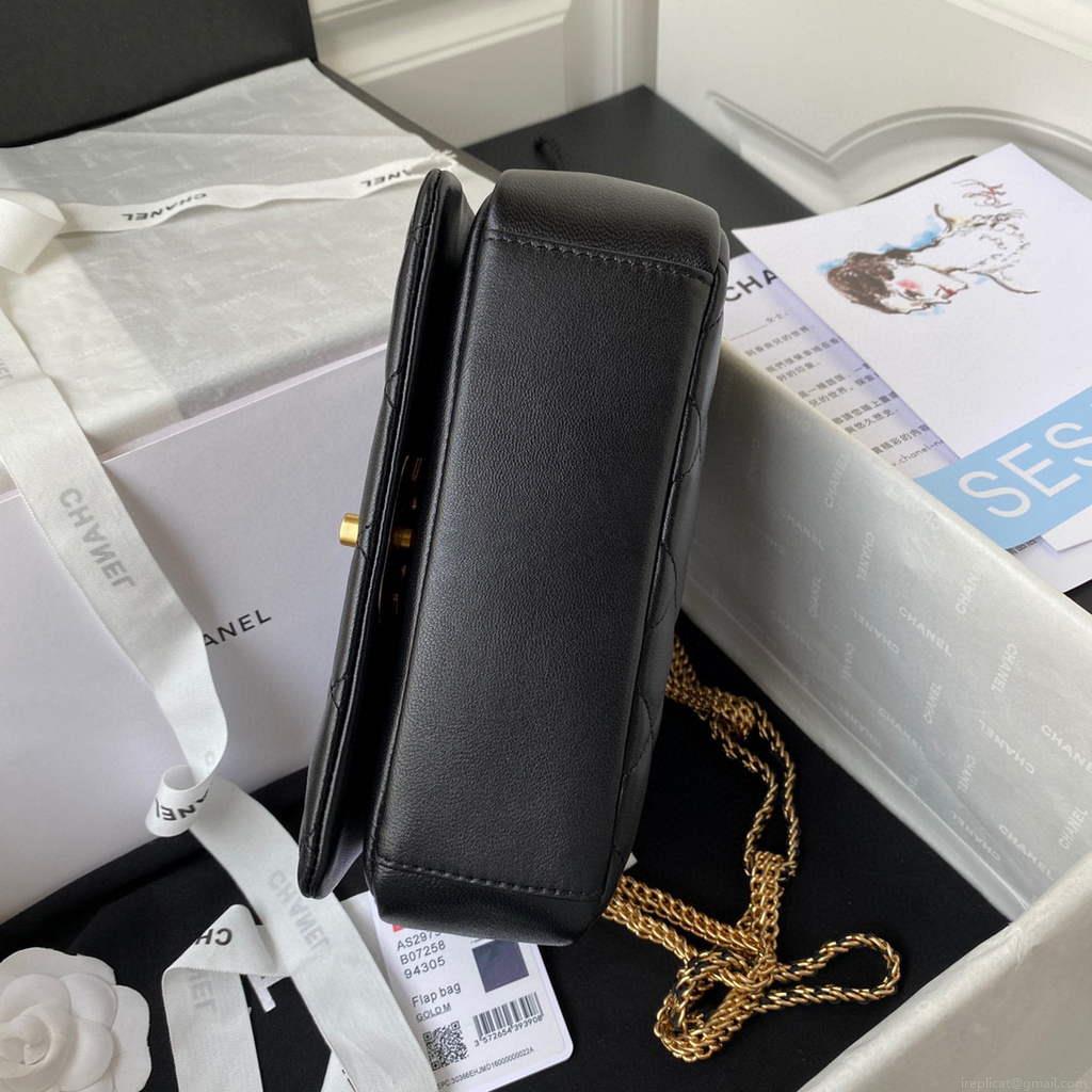 Chanel AS2975 Small Flap Bag Lambskin Black