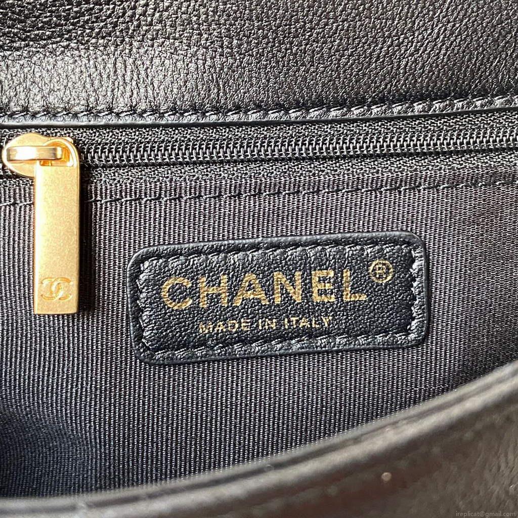 Chanel AS2976 Flap Bag Lambskin Black