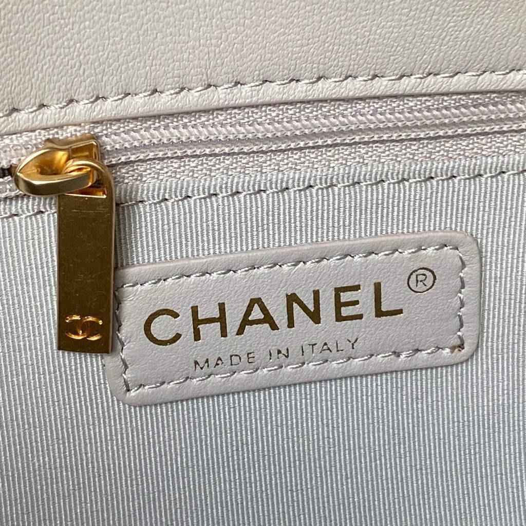 Chanel AS2976 Flap Bag Lambskin Gray