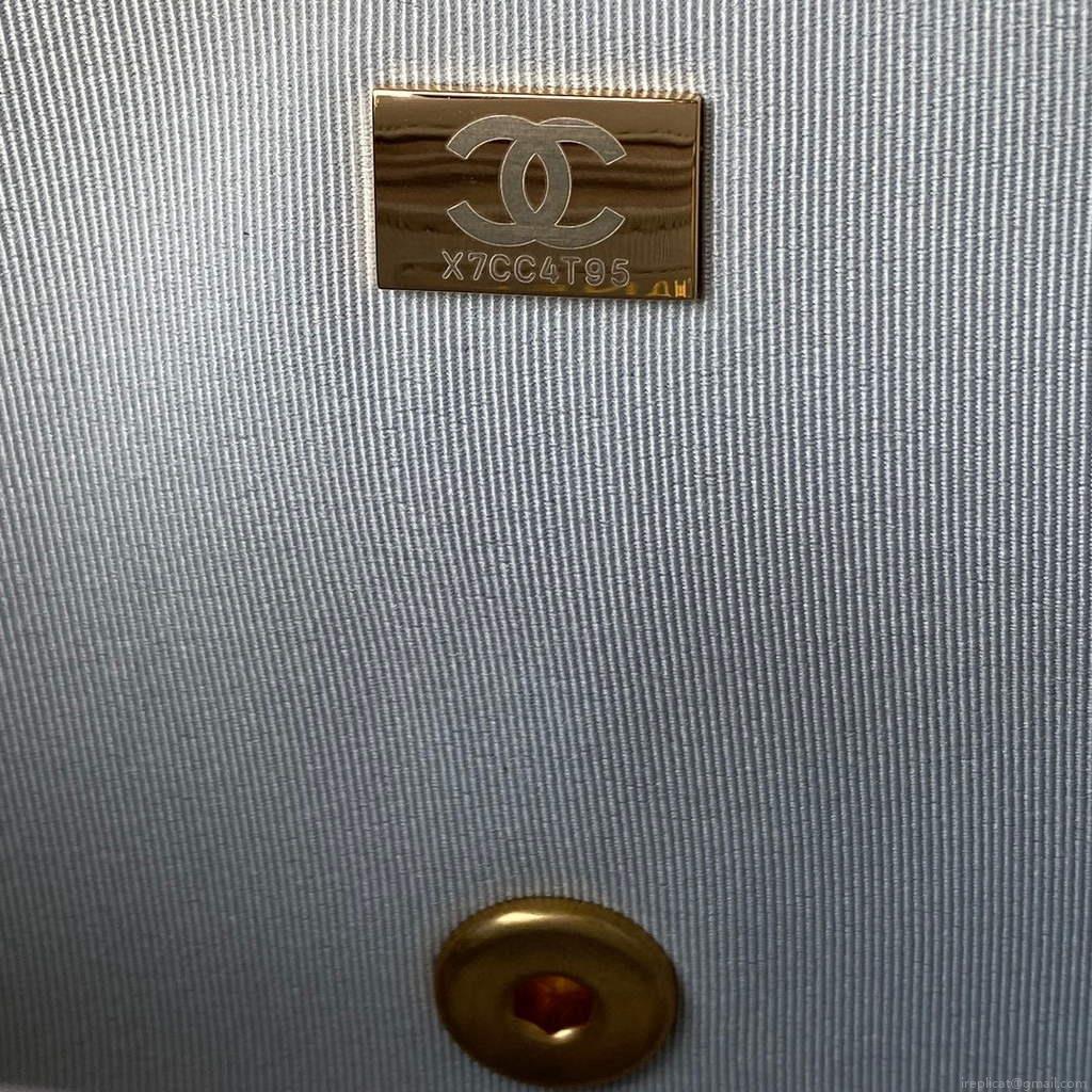 Chanel AS2976 Flap Bag Lambskin Gray