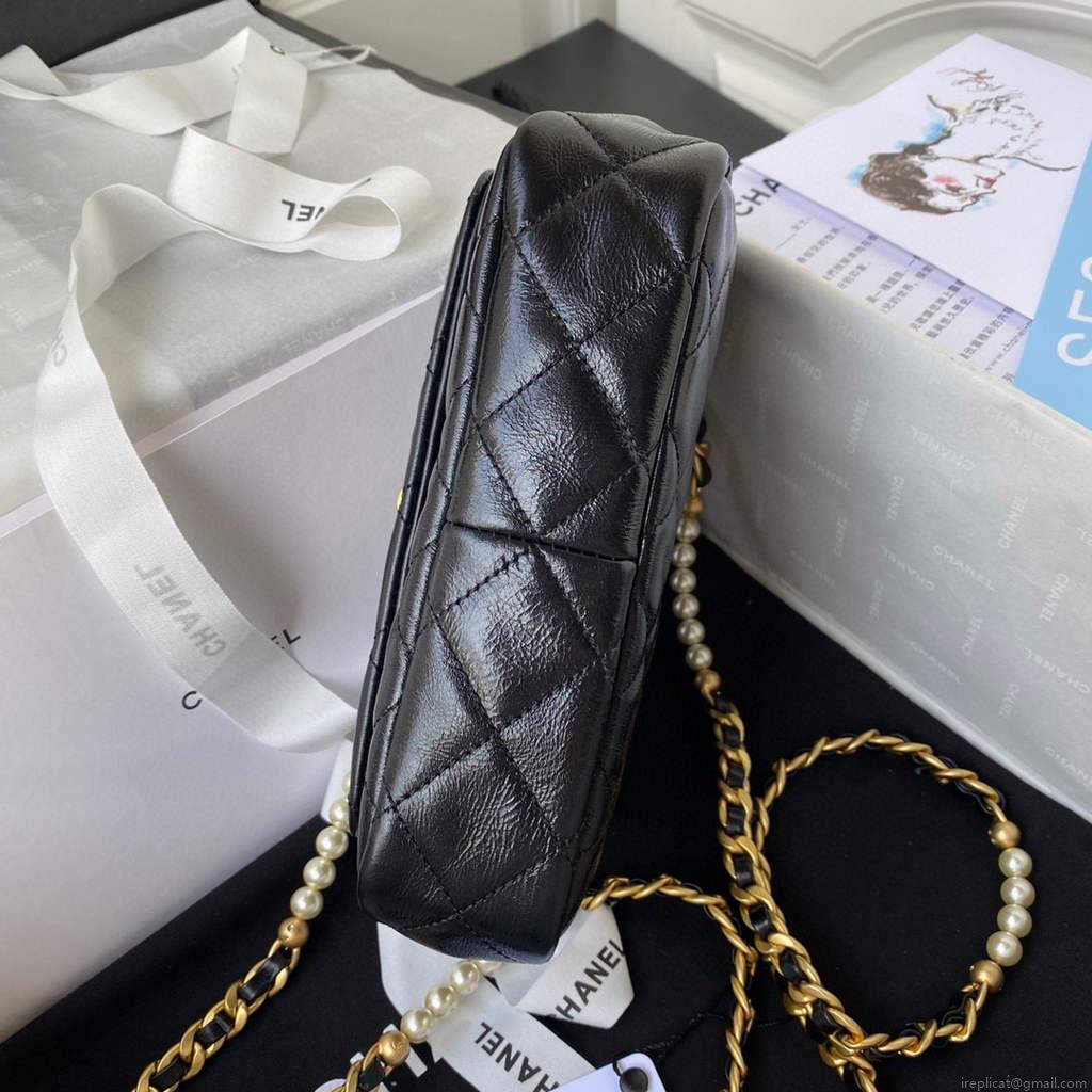 Chanel AS3000 Mini Flap Bag Calfskin Black