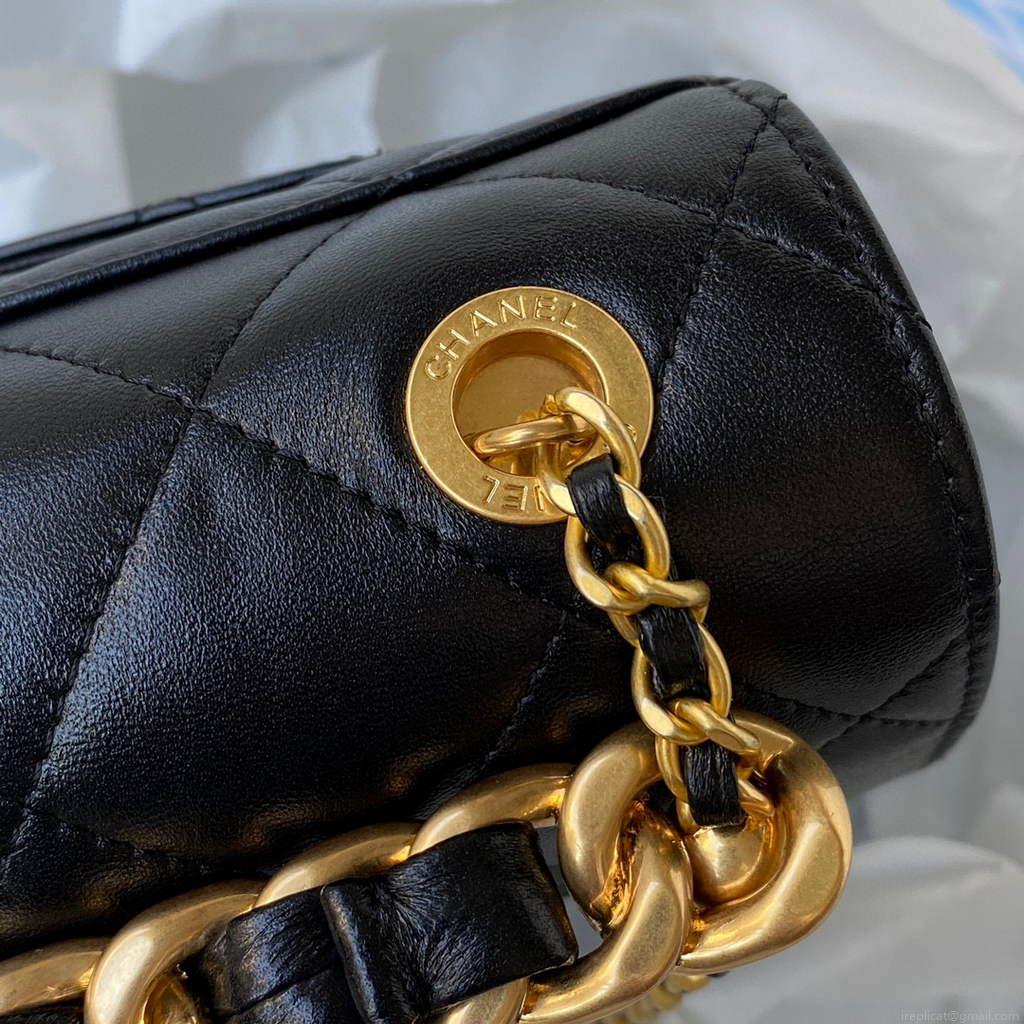 Chanel AS3011 Small Flap Bag Lambskin Black