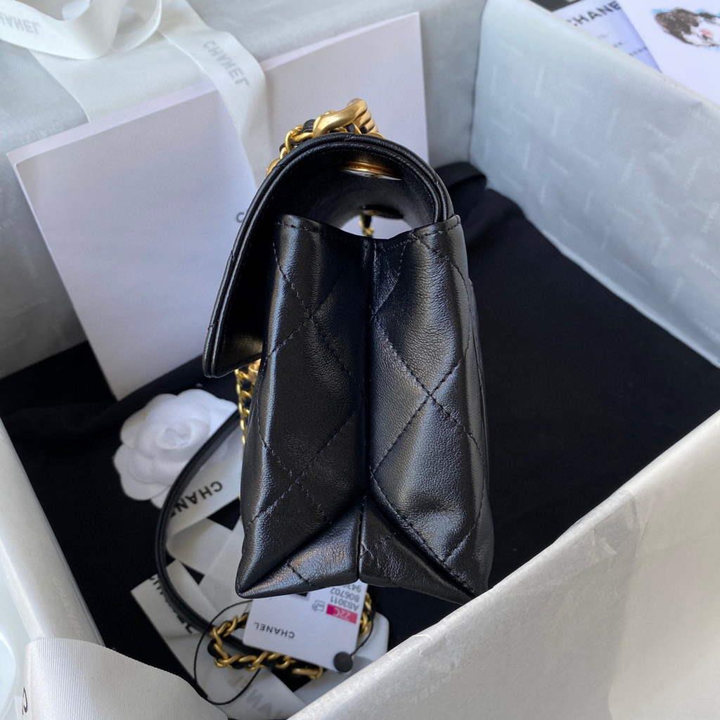 Chanel AS3011 Small Flap Bag Lambskin Black