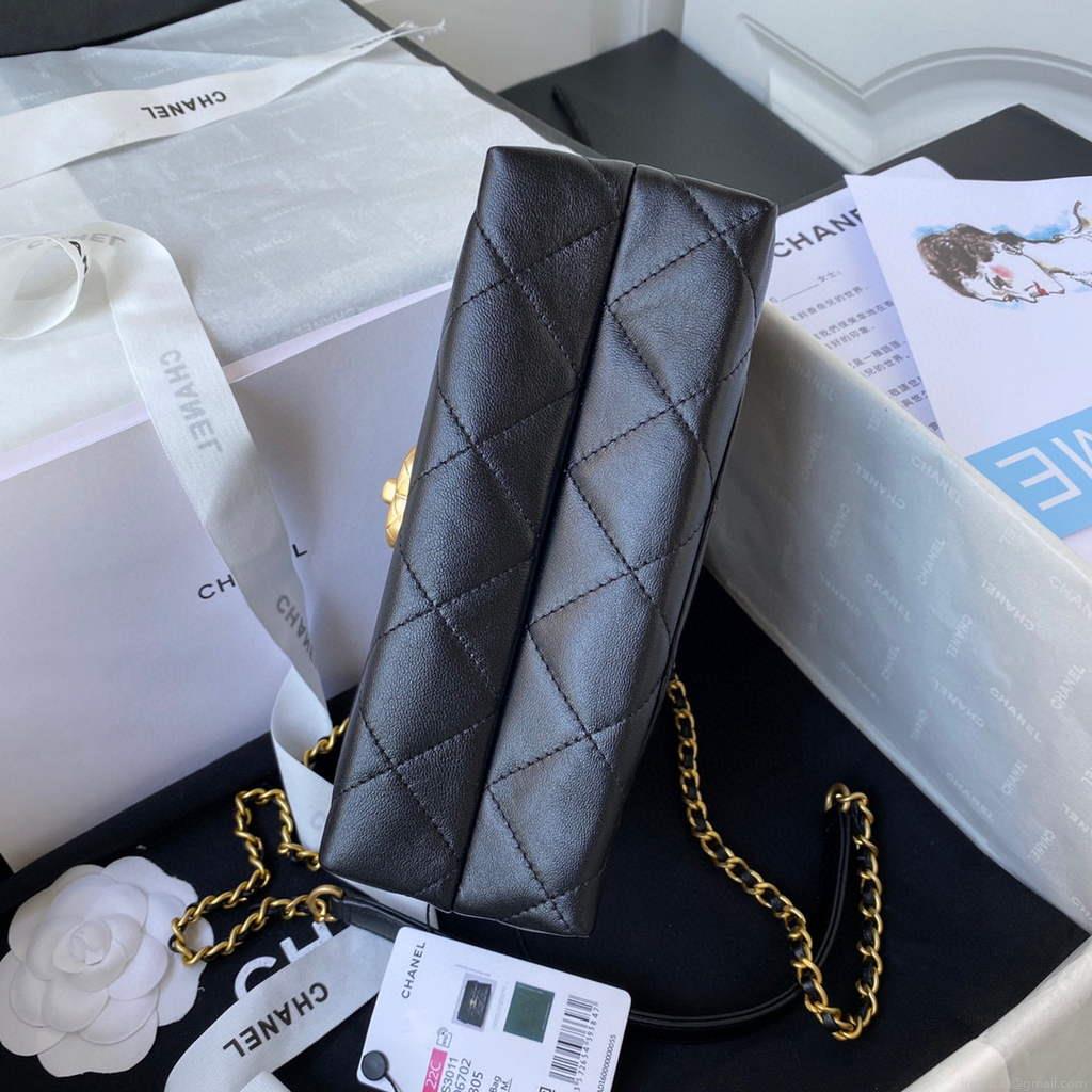 Chanel AS3011 Small Flap Bag Lambskin Black