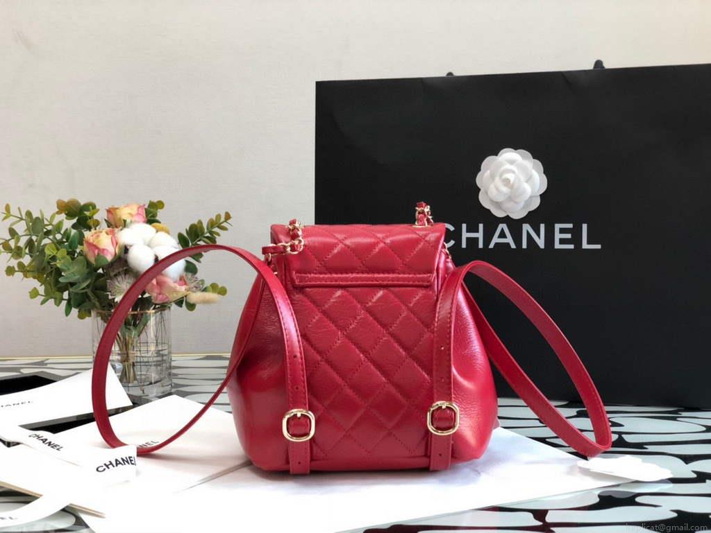 Chanel A99121 Backpack A3002 Calfskin Red