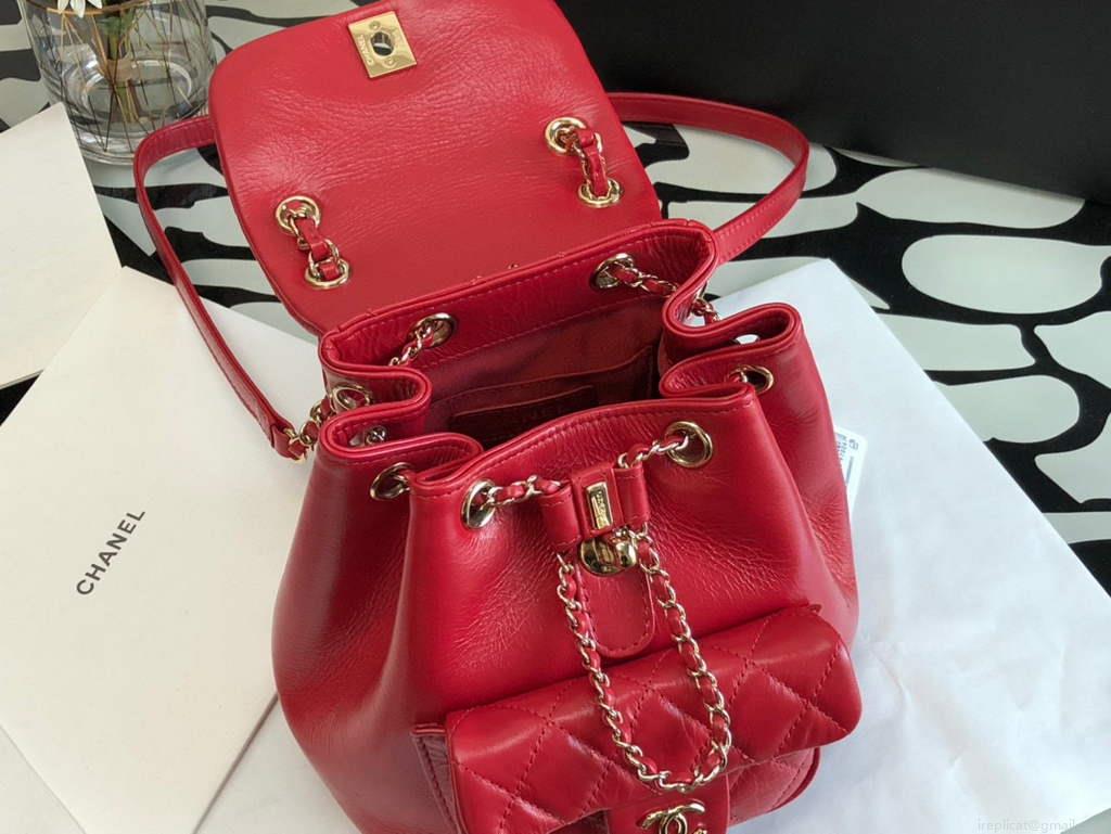 Chanel A99121 Backpack A3002 Calfskin Red