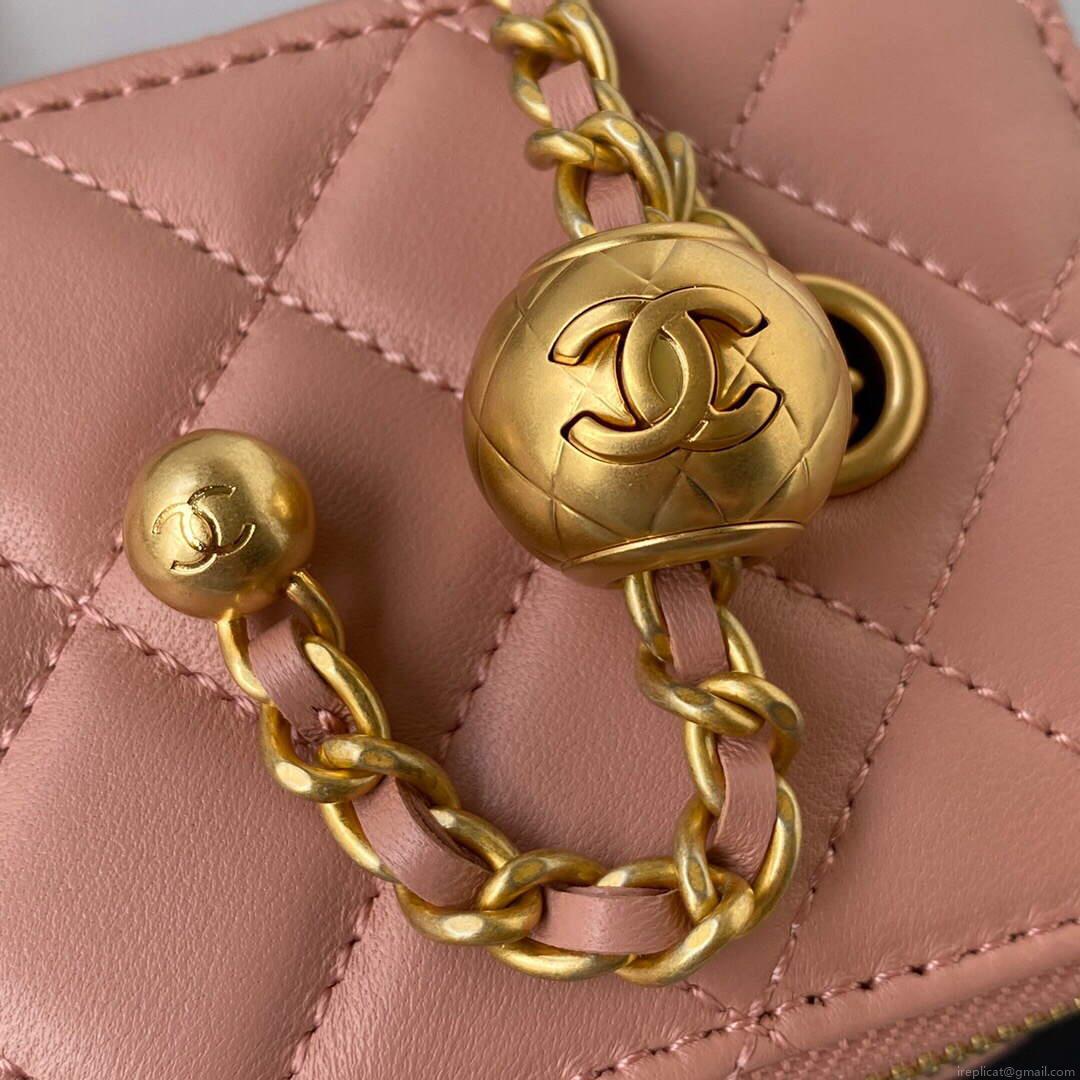 Chanel AP2303 Clutch With Chain in Lambskin Baby Pink