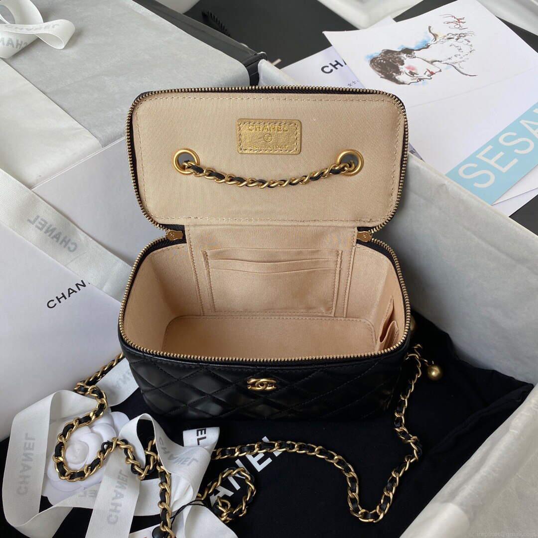 Chanel AP2303 Clutch With Chain in Lambskin Black