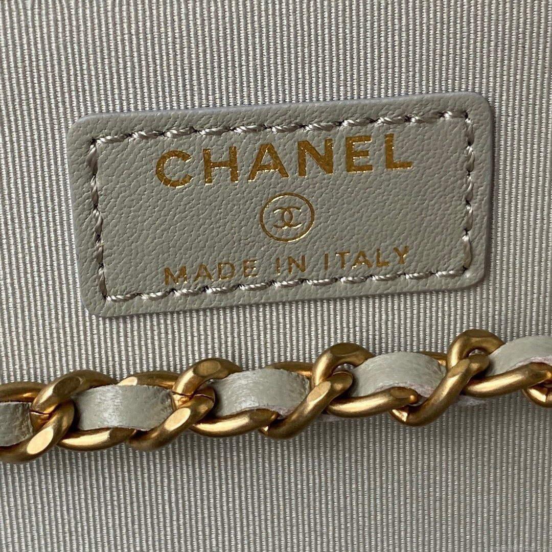 Chanel AP2303 Clutch With Chain in Lambskin Grey