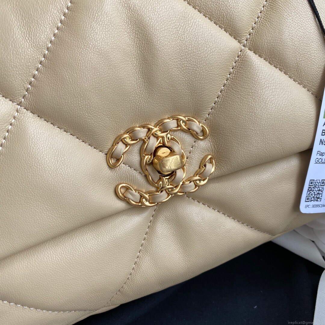 Chanel As1160 Chanel 19 Handbag Flap Lambskin B04852 94305 Apricot