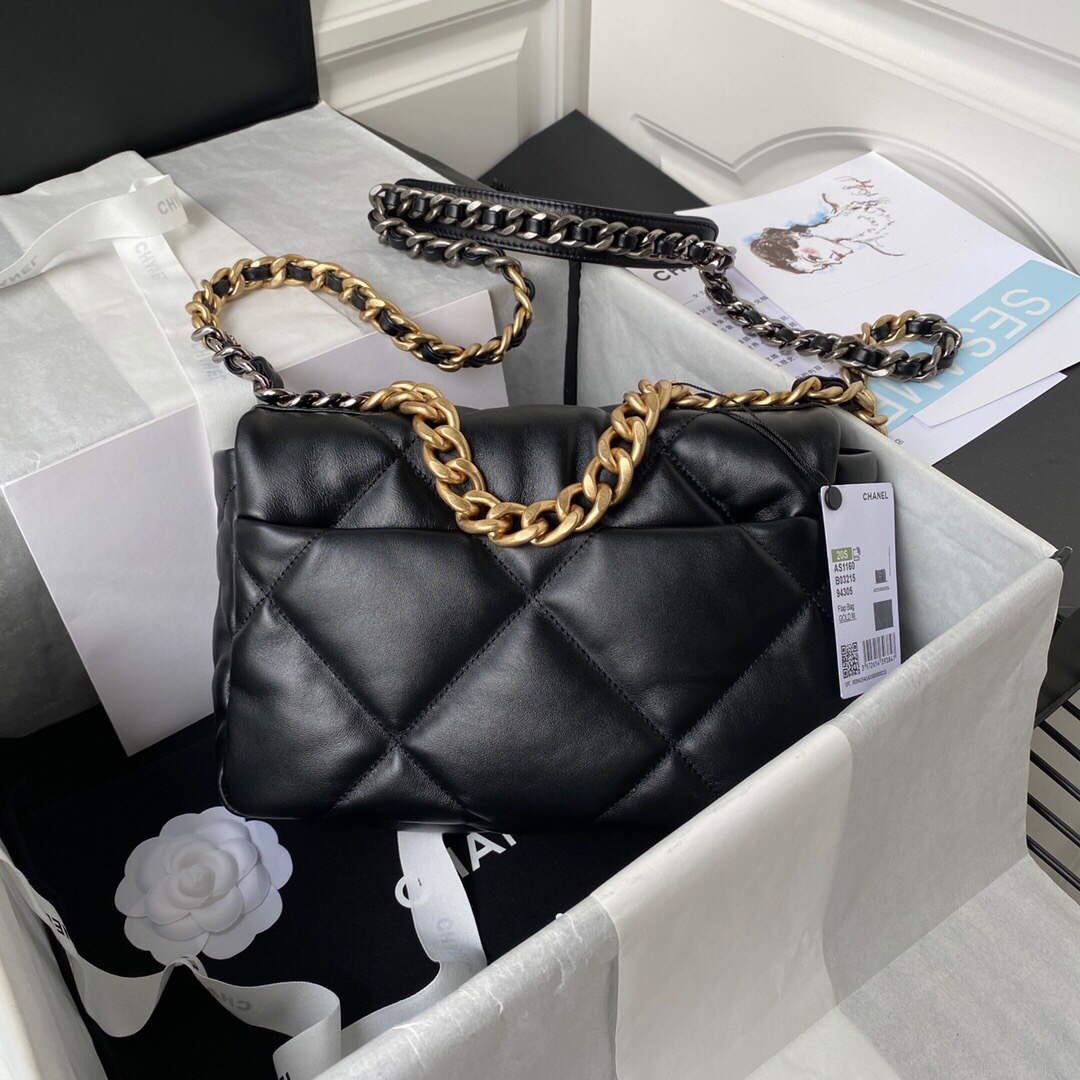 Chanel As1160 Chanel 19 Handbag Flap Lambskin B04852 94305 Black