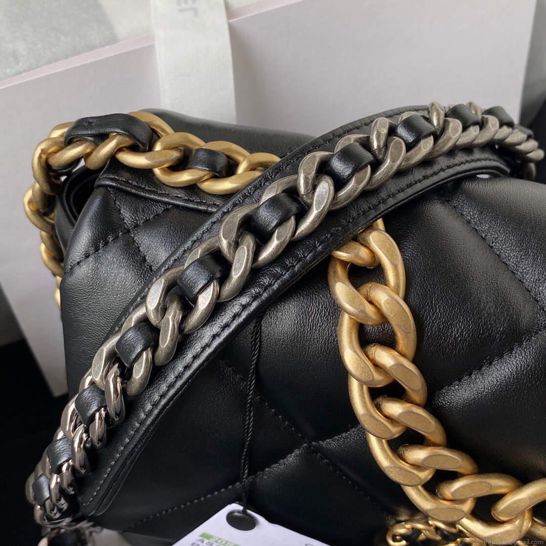 Chanel As1160 Chanel 19 Handbag Flap Lambskin B04852 94305 Black