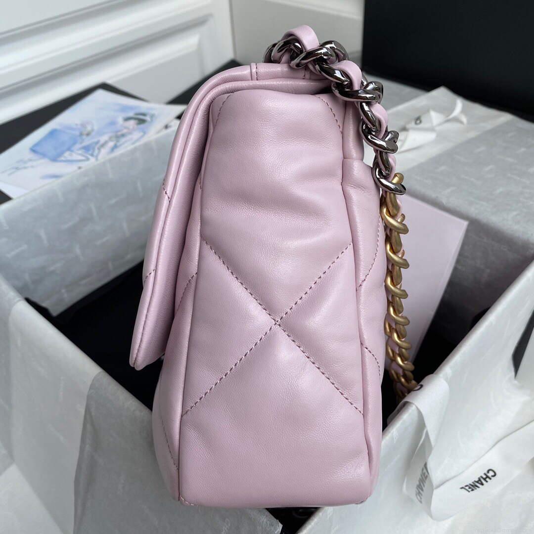 Chanel AS1161 Chanel 19 Large Flap Bag Lambskin B05179 Pink Gold
