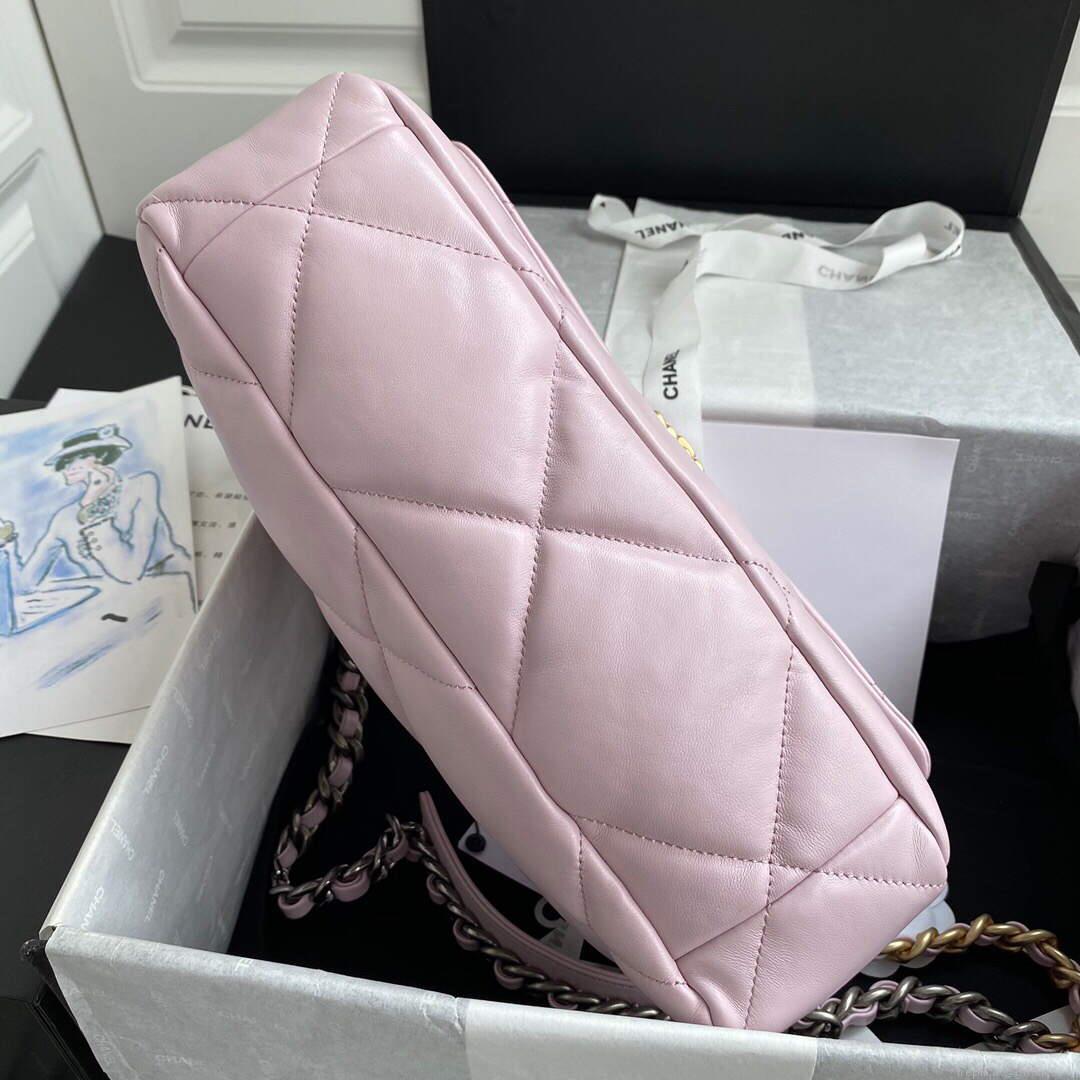Chanel AS1161 Chanel 19 Large Flap Bag Lambskin B05179 Pink Gold