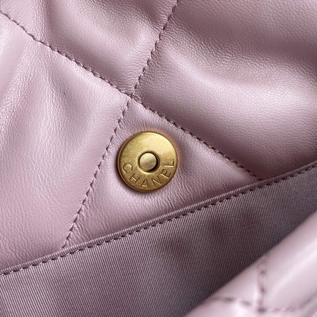 Chanel AS1161 Chanel 19 Large Flap Bag Lambskin B05179 Pink Gold