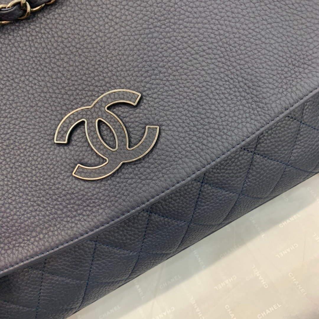 Chanel AS8095 Chanel Flap bag Calfskin Navy blue