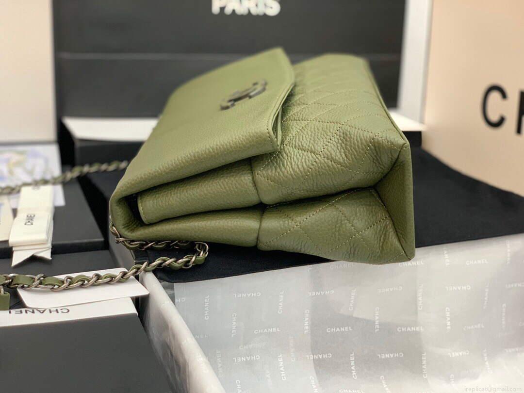 Chanel AS8095 Chanel Flap bag Calfskin Green