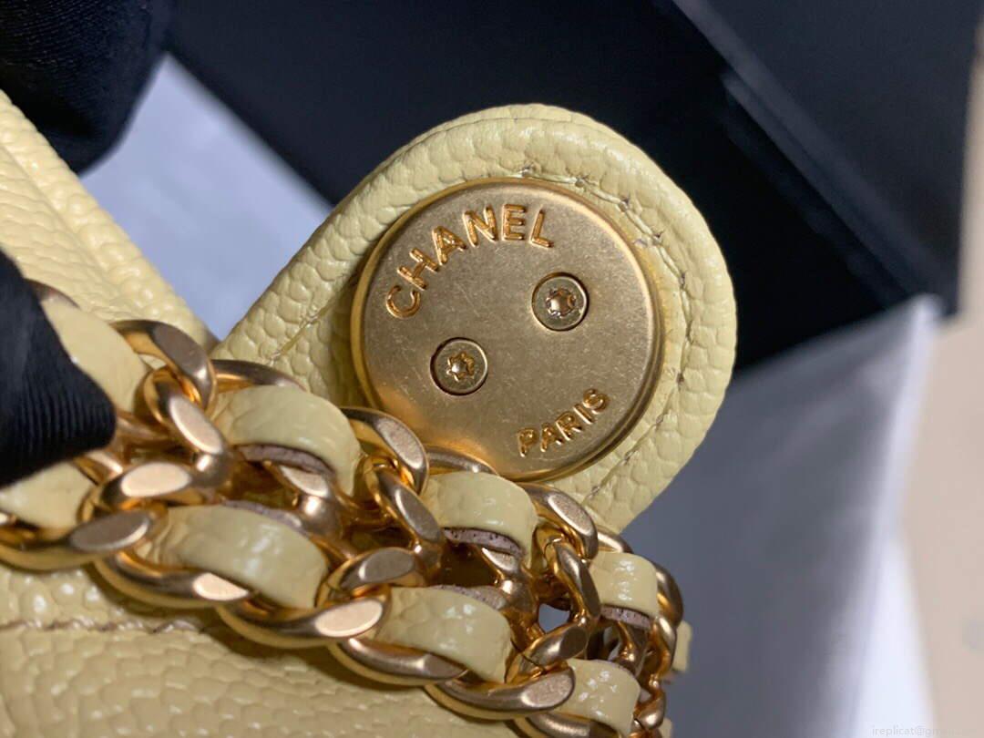 Chanel AS3108 Chanel flap bag Calfskin Yellow