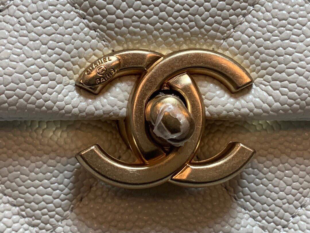 Chanel AS3108 Chanel flap bag Calfskin White
