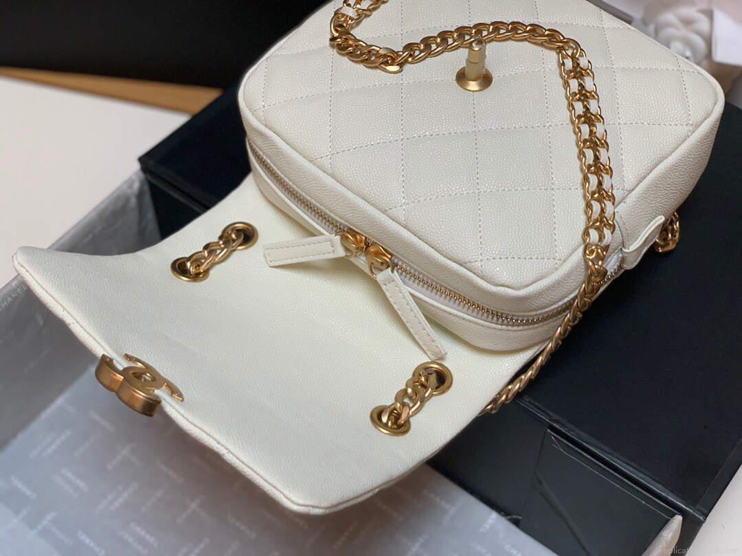 Chanel AS3108 Chanel flap bag Calfskin White