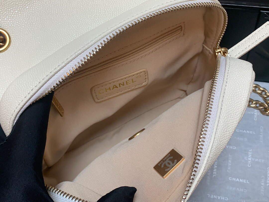 Chanel AS3108 Chanel flap bag Calfskin White