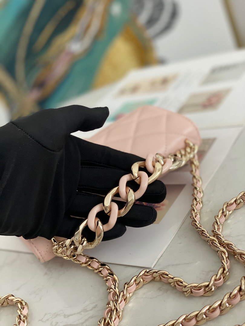 Chanel A81171 Chanel Flap bag Lambskin Pink