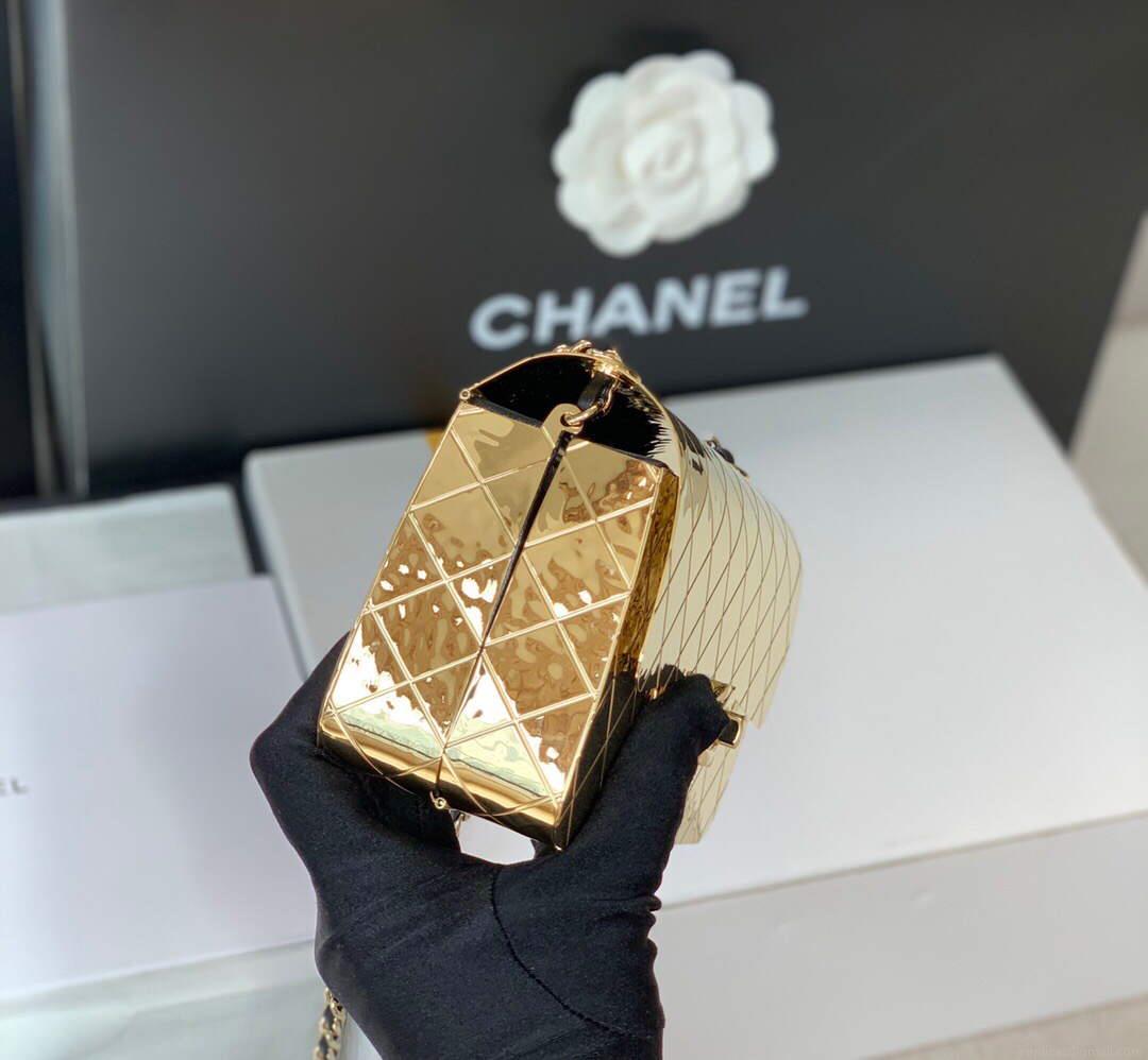 Chanel 99139 Chanel Flap bag Lambskin Metal Gold