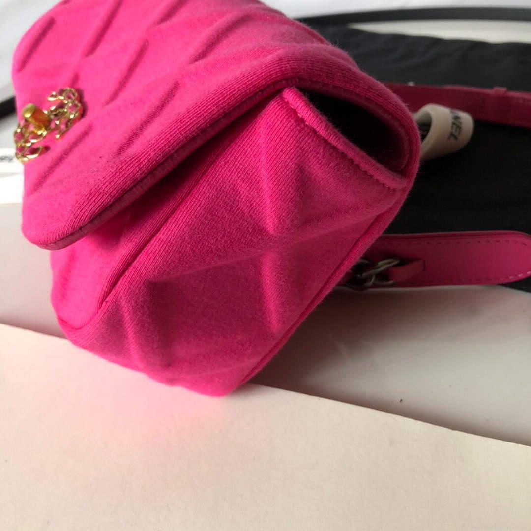 Chanel AS1163 Chanel Flap bag Velvet Rose Red