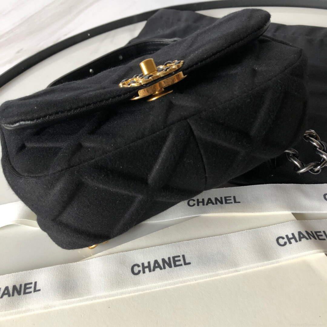 Chanel AS1163 Chanel Flap bag Velvet Black