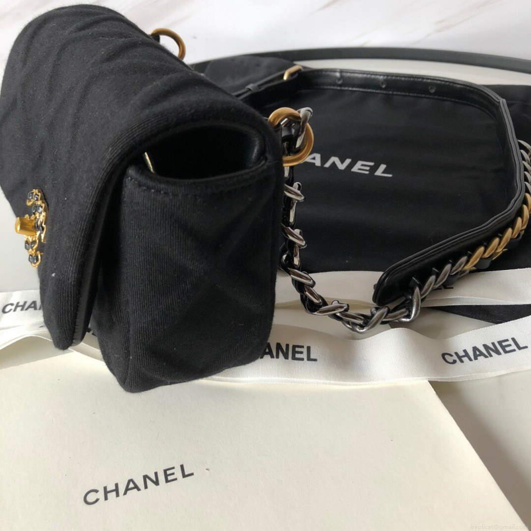 Chanel AS1163 Chanel Flap bag Velvet Black