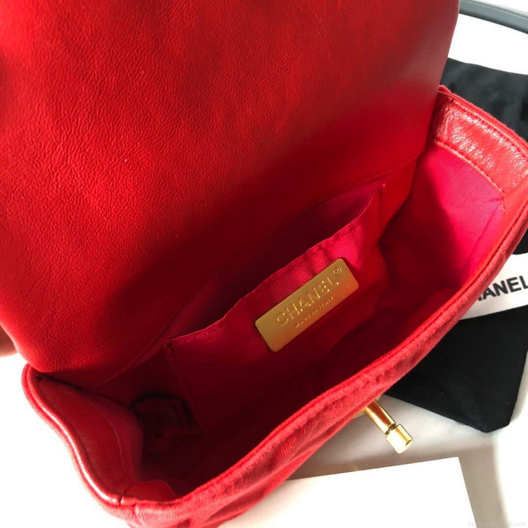 Chanel AS1163 Chanel Flap bag Velvet Red