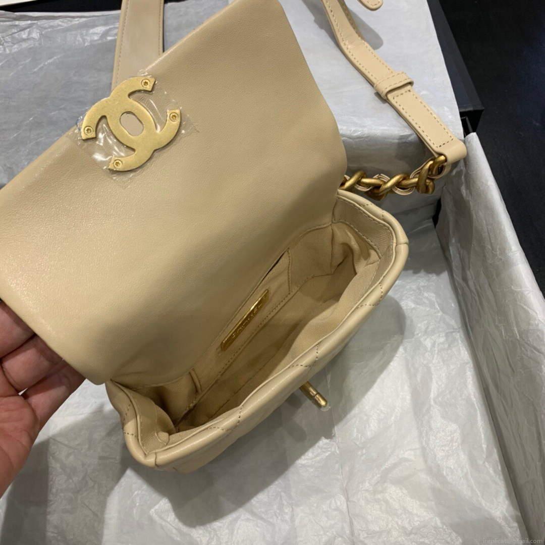 Chanel AS1163 Chanel Flap bag Lambskin Yellow