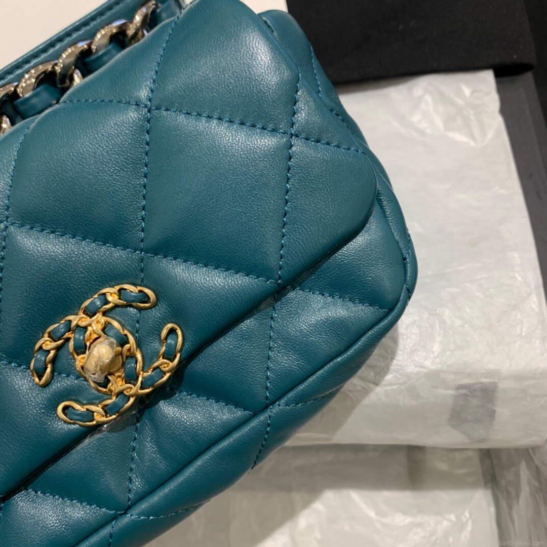 Chanel AS1163 Chanel Flap bag Lambskin Lake Blue