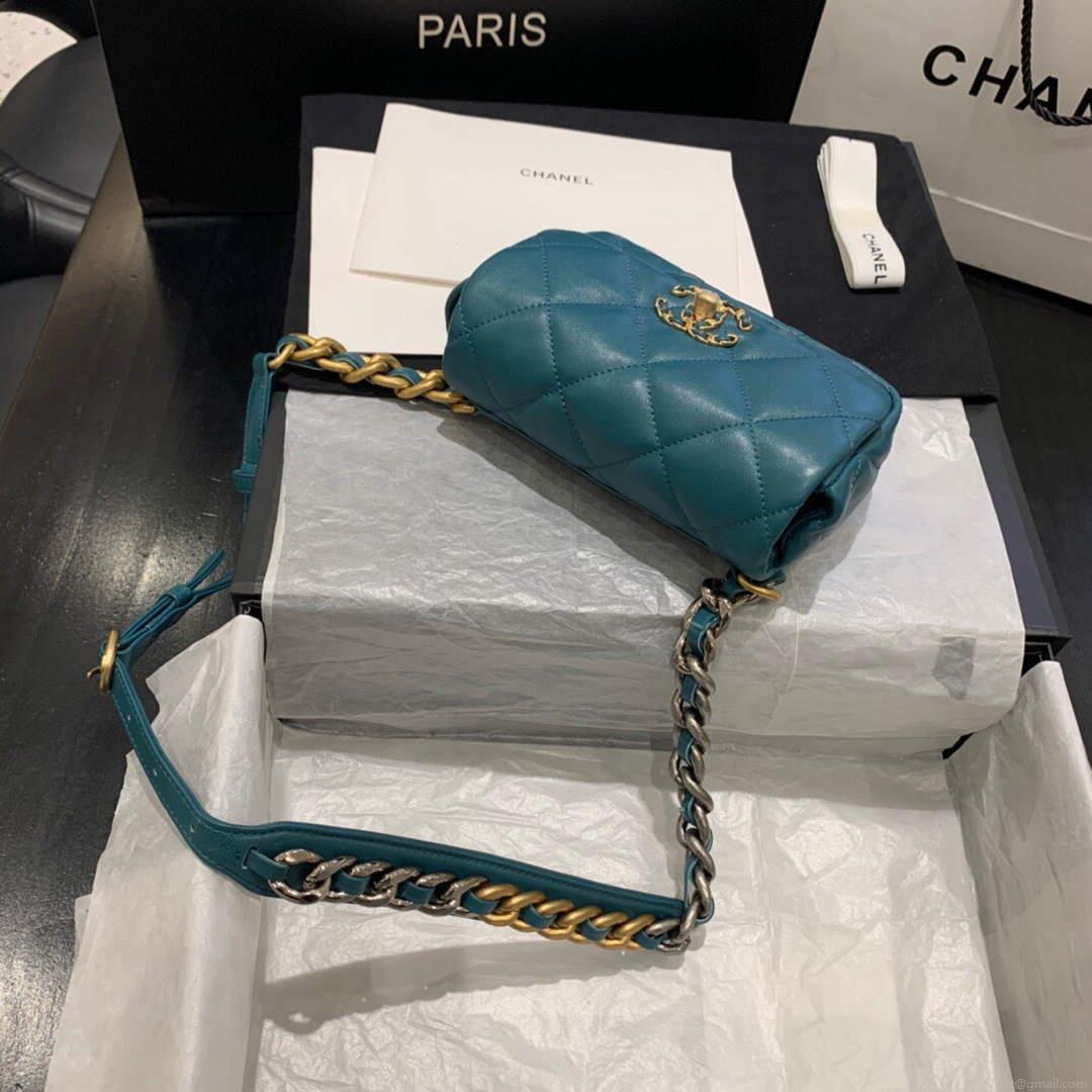 Chanel AS1163 Chanel Flap bag Lambskin Lake Blue