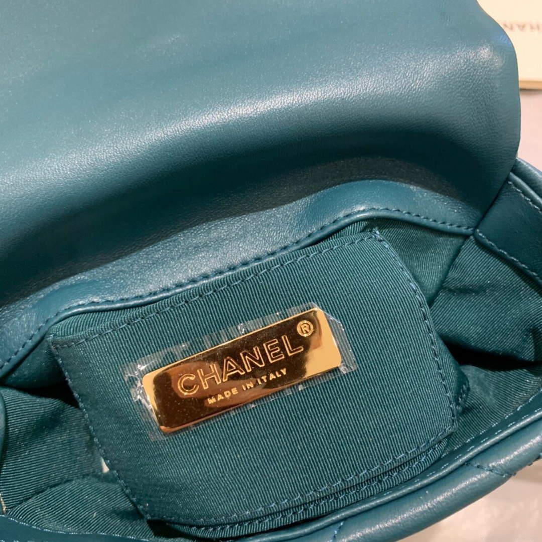 Chanel AS1163 Chanel Flap bag Lambskin Lake Blue